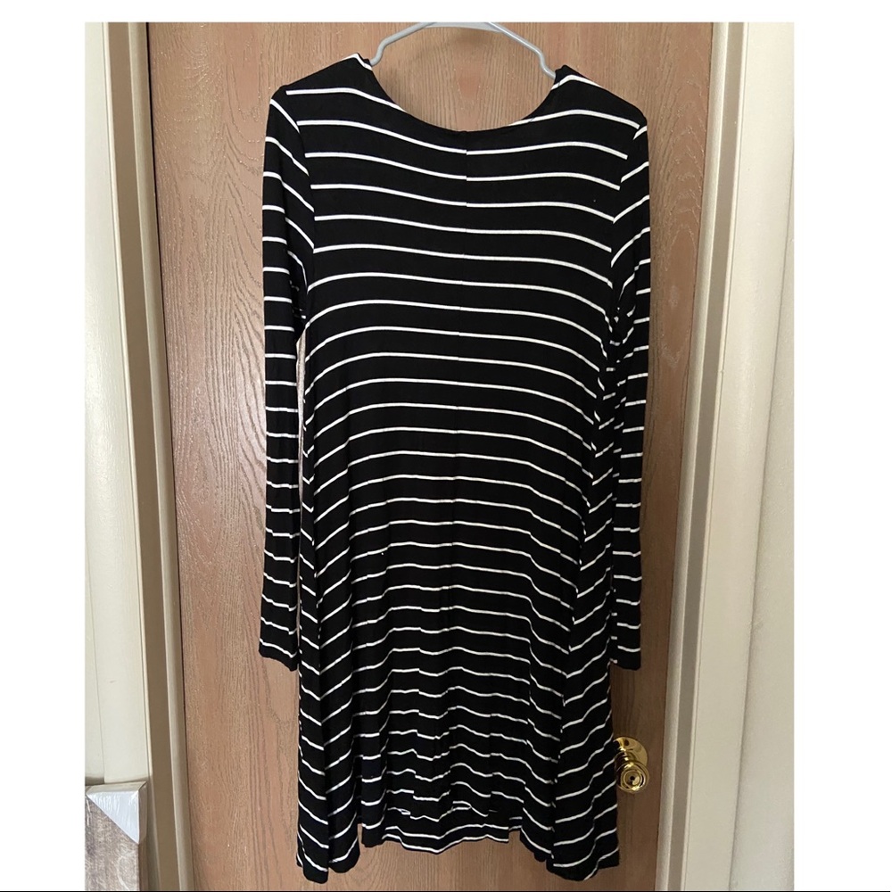 Long sleeve striped dress